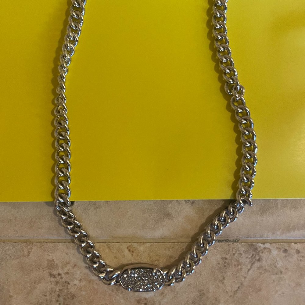 Kendra Scott Elisa Chain Necklace in Platinum